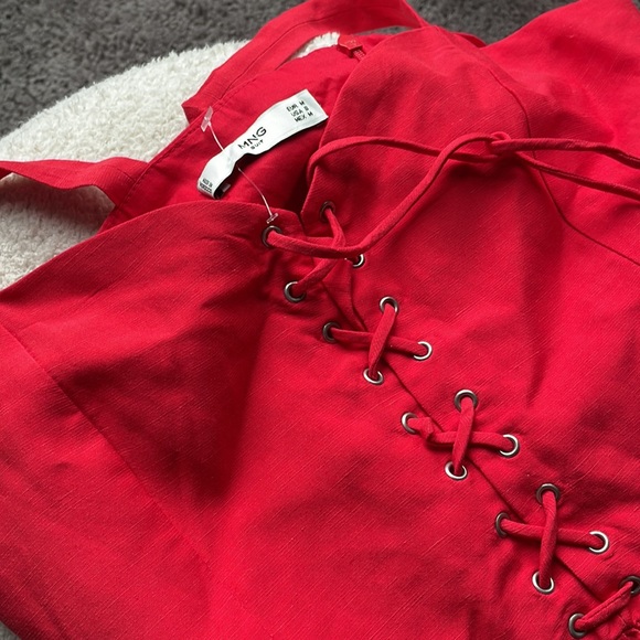 Red linen dress - Picture 3 of 3